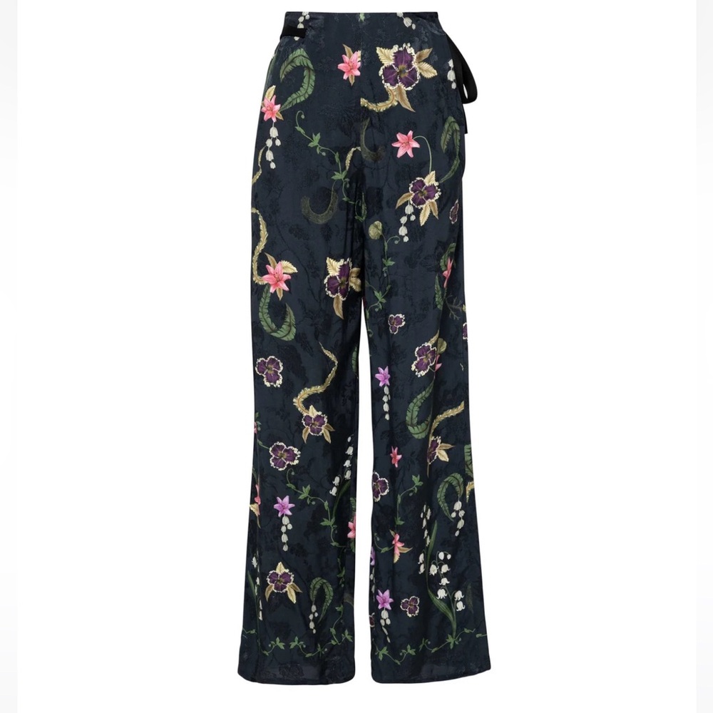 NWT Agua by Aqua Bendita Memoria Tesoro floral-print Trousers